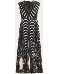 Ulla Johnson - Violeta Pleated Sleeveless Midi Dress - Lyst