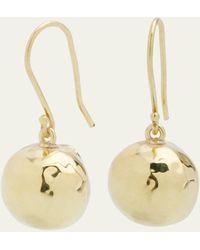 Ippolita - Small Hammered Ball Drop Earrings In 18k Gold - Lyst