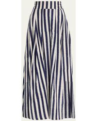 Emporio Sirenuse - Flaminia Ikat Stripe Maxi Skirt - Lyst