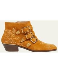Chloé - Susan Suede Ankle Boots - Lyst