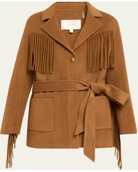 LoveShackFancy - Maebella Fringe-Trim Jacket - Lyst