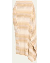 Jonathan Simkhai - Caelan Asymmetric Stripe Knit Midi Skirt - Lyst