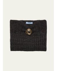Prada - Cashmere & Wool Bandeau Top With Brooch - Lyst