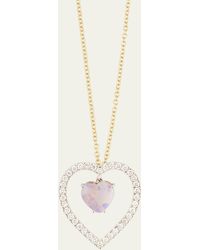 Kimberly Mcdonald - 18k Yellow Gold Diamond And Opal Heart Pendant Necklace - Lyst