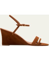 Emme Parsons - Suede And Leather Wedge Sandals - Lyst