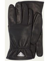 Prada - Napa Gloves With Triangle Logo - Lyst