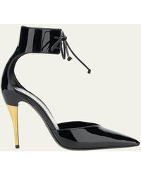 Gucci - Priscilla Ankle-strap Patent Leather Pumps - Lyst