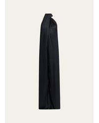 Stella McCartney - Envers Draped Satin Halterneck Jumpsuit - Lyst