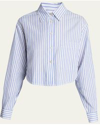 Isabel Marant - Eliora Striped Button-front Crop Shirt - Lyst
