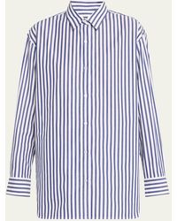 Nili Lotan - Yorke Stripe Oversized Poplin Button Down Shirt - Lyst