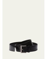 Prada - Metal Buckle Calf Leather Belt - Lyst