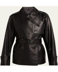 Heirlome - Iggy Belted Leather Trench Jacket - Lyst