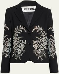 Libertine - Paisley Florettes Embellished Short Jacket - Lyst