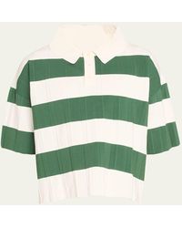 Jacquemus - Pleated Block Stripe Polo Shirt - Lyst