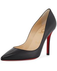 Christian Louboutin Apostrophe Leather 100mm Red Sole Pump - Black