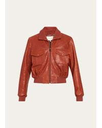FRAME - The Ace Leather Jacket - Lyst
