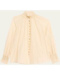 Zimmermann - Aster Buttoned Blouse - Lyst