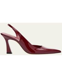 Stuart Weitzman - Vinnie D'Orsay Patent Leather Slingback Pumps - Lyst