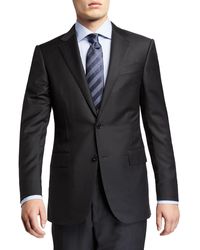 Ermenegildo Zegna Men's Trofeo Milano Two-piece Wool Suit - Black