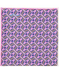 Kiton - Silk Abstract Pocket Square - Lyst