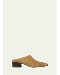 Vince - 40Mm August Studded Suede Clogs - Lyst