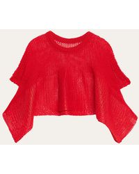 Issey Miyake - Open-Knit Sleeveless Top - Lyst