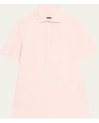 Fedeli - Linen-cotton Pique Polo Shirt - Lyst