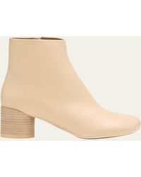 MM6 by Maison Martin Margiela - Anatomic Leather Zip Ankle Boots - Lyst