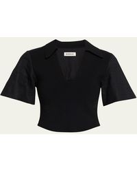 Jonathan Simkhai - Lizzie Short-Sleeve Combo Top - Lyst