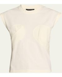 Marc Jacobs - Seamed Up Bustier Cap-sleeve T-shirt - Lyst