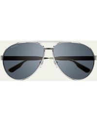 Gucci - Double-bridge Metal Aviator Sunglasses - Lyst