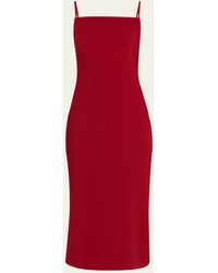 Givenchy - Square-Neck Sleeveless Midi Dress - Lyst