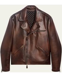 Berluti - Leather Moto Jacket - Lyst