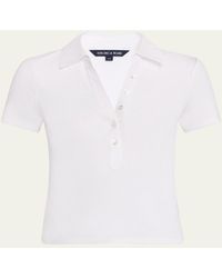 Veronica Beard - Kearney Short-Sleeve Polo Tee - Lyst
