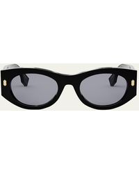 Fendi - Roma Acetate Shield Sunglasses - Lyst