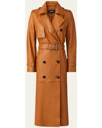 Mackage - Gael (r) Leather Belted Trench Coat - Lyst