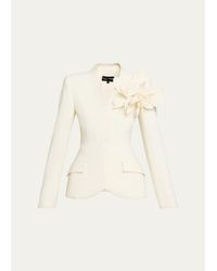 Sergio Hudson - Collarless Slim Tailored Wool-Blend Jacket - Lyst