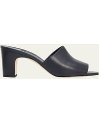 Manolo Blahnik - 70Mm Rapallabar Open-Toe Leather Mules - Lyst