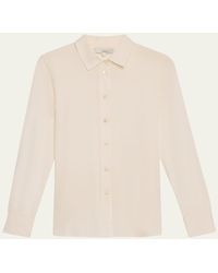 Vince - Classic Button-Front Blouse - Lyst