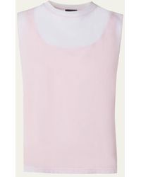 Akris - Sleeveless Double Layer Techno Tulle Top - Lyst