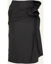 Simone Rocha - Pressed Rose-applique Midi Pencil Skirt - Lyst
