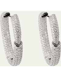 Vhernier - Calla 18k White Gold One Earrings With Diamond Pave - Lyst