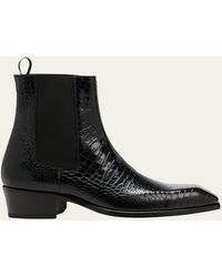 Tom Ford - Bailey Croc-effect Chelsea Boots - Lyst