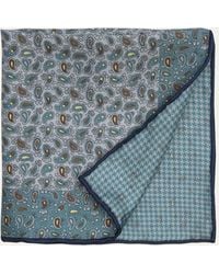 Brioni - Paisley-print Reversible Silk Pocket Square - Lyst