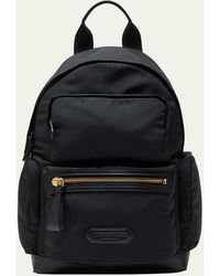 Tom Ford - Leather-trim Recycled Nylon Backpack - Lyst