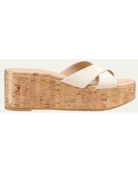 Stuart Weitzman - Dayna Crisscross Wedge Platform Sandals - Lyst