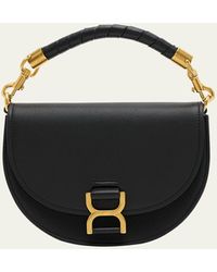 Chloé - Marcie Chain Flap Crossbody Bag In Suede And Leather - Lyst