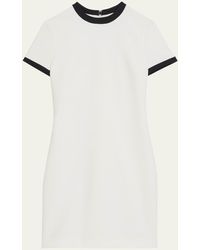 Theory - Short-sleeve Bicolor Sheath Mini Dress - Lyst