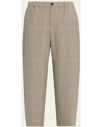Marni - Check Straight-Leg Trousers With Elastic Waistband - Lyst