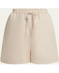 Loro Piana - Berm Perth Solaire Drawstring Linen Shorts - Lyst